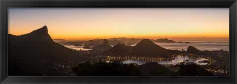 Framed View from Chinese Pavilion, Rio de Janeiro, Brazil Print