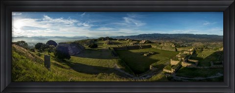 Framed Archaeological Site, Monte Alban, Oaxaca, Mexico Print