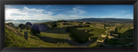 Framed Archaeological Site, Monte Alban, Oaxaca, Mexico Print