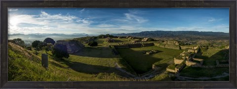 Framed Archaeological Site, Monte Alban, Oaxaca, Mexico Print