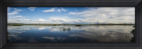 Framed Clouds Reflecting in Lake Cuitzeo, Michoacan State, Mexico Print