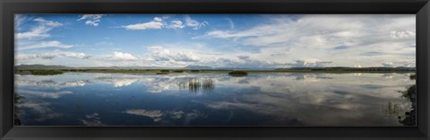 Framed Clouds Reflecting in Lake Cuitzeo, Michoacan State, Mexico Print