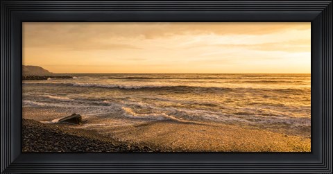 Framed Playa Waikiki at Dusk, Lima, Peru Print