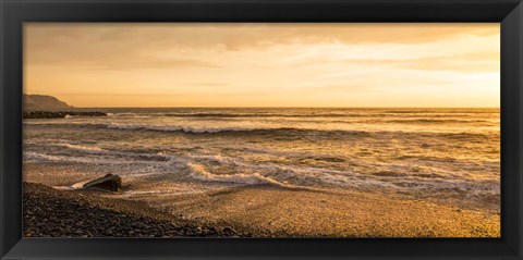 Framed Playa Waikiki at Dusk, Lima, Peru Print