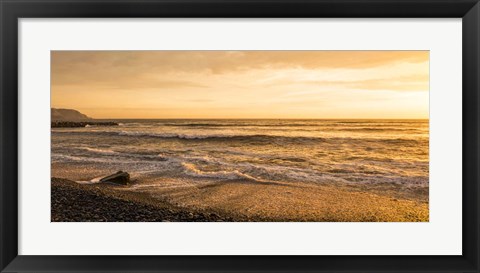 Framed Playa Waikiki at Dusk, Lima, Peru Print