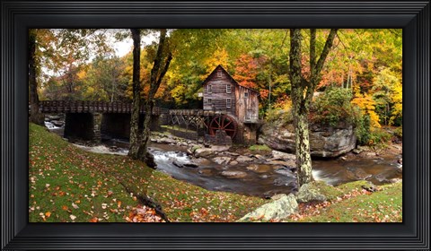 Framed Glade Creek Grist Mill, West Virginia Print