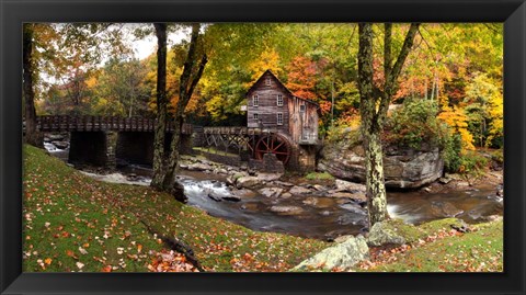Framed Glade Creek Grist Mill, West Virginia Print