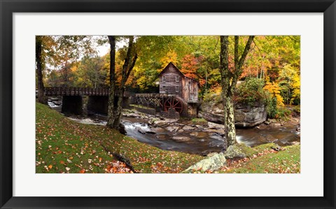 Framed Glade Creek Grist Mill, West Virginia Print