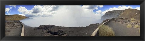 Framed Masaya Volcano Erupting Smoke, Nicaragua Print