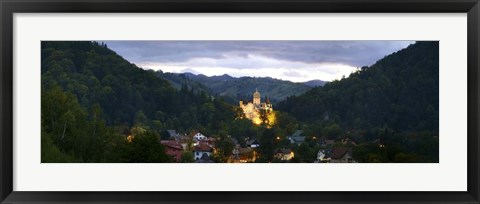 Framed Bran Castle Illuminted, Transylvania, Romania Print