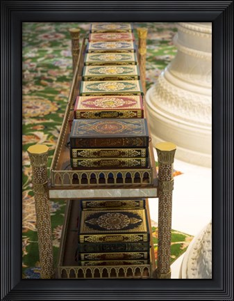 Framed Korans at Sheikh Zayed Bin Sultan Al Nahyan Grand Mosque, Abu Dhabi Print