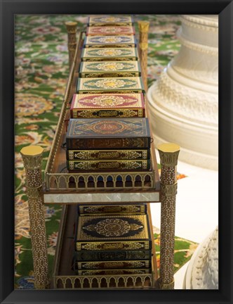 Framed Korans at Sheikh Zayed Bin Sultan Al Nahyan Grand Mosque, Abu Dhabi Print