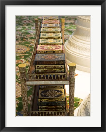 Framed Korans at Sheikh Zayed Bin Sultan Al Nahyan Grand Mosque, Abu Dhabi Print