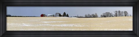 Framed Winter Farm in Door County, Wisconsin Print