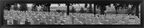 Framed Gravestones, Custer National Cemetery, Montana Print