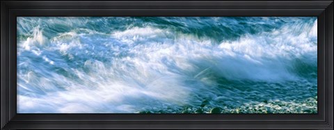 Framed Calumet Beach Waves, La Jolla, San Diego, California Print