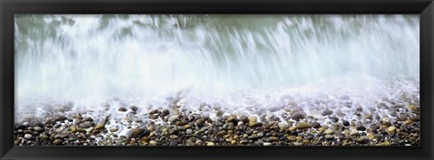 Framed Rocks of Calumet Beach, La Jolla, San Diego, California Print