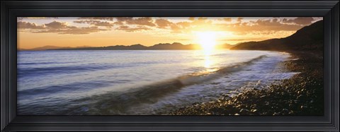 Framed Windan Sea Beach at Sunrise, La Jolla, San Diego County, California Print