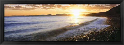Framed Windan Sea Beach at Sunrise, La Jolla, San Diego County, California Print