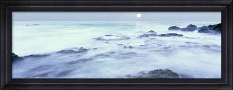 Framed Full Moon Over the Baja California Coast, Baja California, Mexico Print