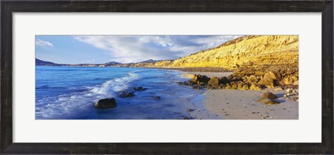 Framed Sunlight Falling Coast, Baja California Sur, Mexico Print