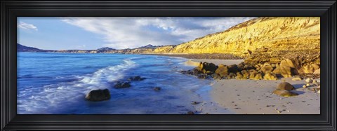 Framed Sunlight Falling Coast, Baja California Sur, Mexico Print