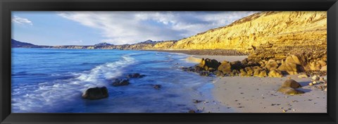 Framed Sunlight Falling Coast, Baja California Sur, Mexico Print