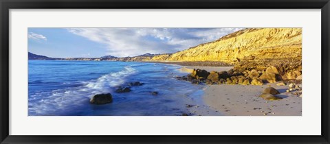 Framed Sunlight Falling Coast, Baja California Sur, Mexico Print