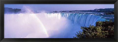 Framed Horseshoe Falls with Rainbow, Niagara Falls, Ontario, Canada Print