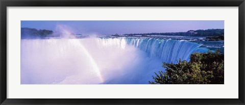 Framed Horseshoe Falls with Rainbow, Niagara Falls, Ontario, Canada Print