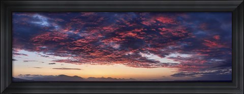 Framed Dramatic Sunset, Southeast Alaska Print