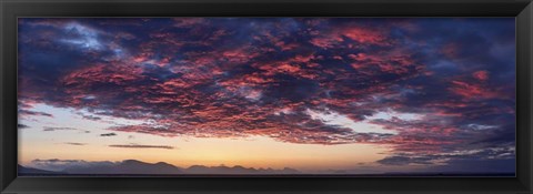 Framed Dramatic Sunset, Southeast Alaska Print