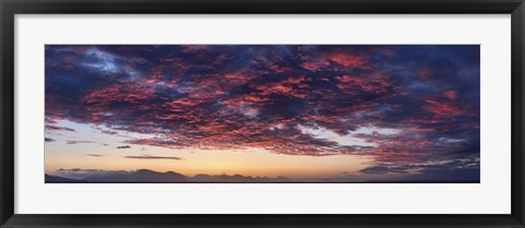 Framed Dramatic Sunset, Southeast Alaska Print