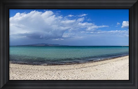 Framed Tecolote Beach in La Paz, Baja California Sur, Mexico Print