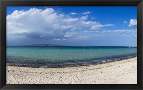 Framed Tecolote Beach in La Paz, Baja California Sur, Mexico Print