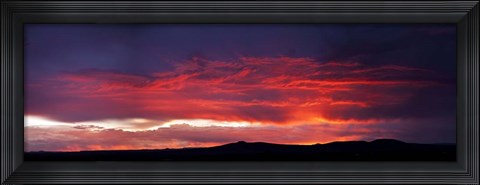 Framed Mountain Range at Sunset, Taos, Taos County, New Mexico Print