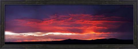 Framed Mountain Range at Sunset, Taos, Taos County, New Mexico Print