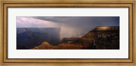 Framed Monsoon and Rainbow, Grand Canyon, Arizona Print