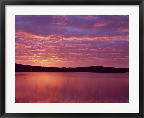 Framed Sunrise over Grand Lake Matagamon in Baxter State Park, Maine Print