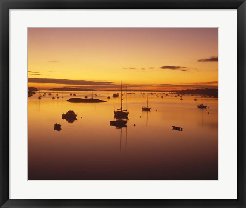 Framed Southwest Harbor Before Sunrise, Mt. Desert Island, Maine Print