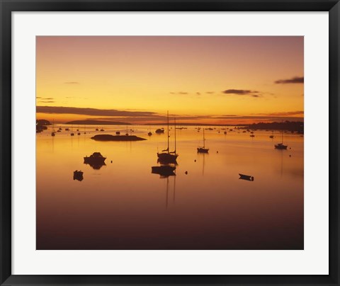 Framed Southwest Harbor Before Sunrise, Mt. Desert Island, Maine Print