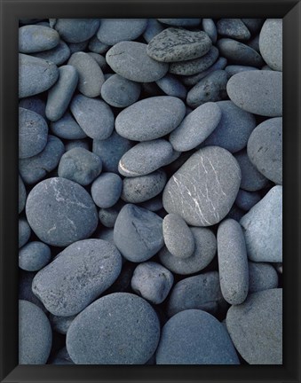 Framed Beach Rocks on Rialto Beach, Olympic National Park, WA Print