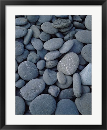 Framed Beach Rocks on Rialto Beach, Olympic National Park, WA Print