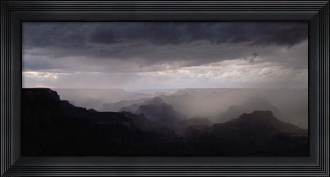 Framed Inner Canyon and Rainstorm over the Grand Canyon, Arizona Print