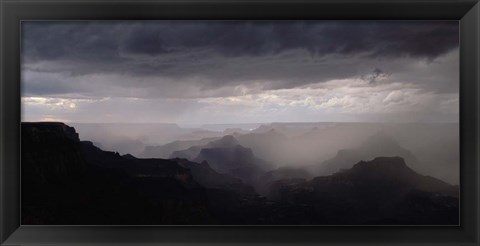 Framed Inner Canyon and Rainstorm over the Grand Canyon, Arizona Print