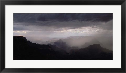 Framed Inner Canyon and Rainstorm over the Grand Canyon, Arizona Print