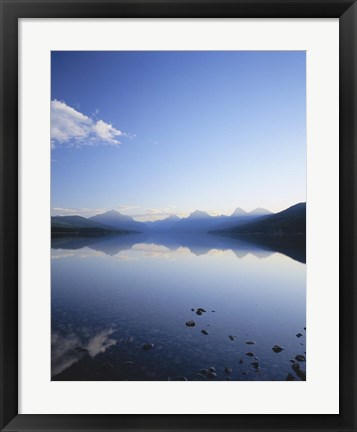 Framed Lake McDonald and the Rocky Mountains, Glacier National Park, Montana Print