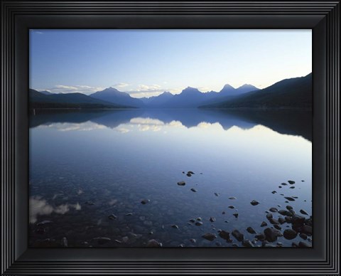 Framed Lake McDonald and the Rocky Mountains, Montana Print