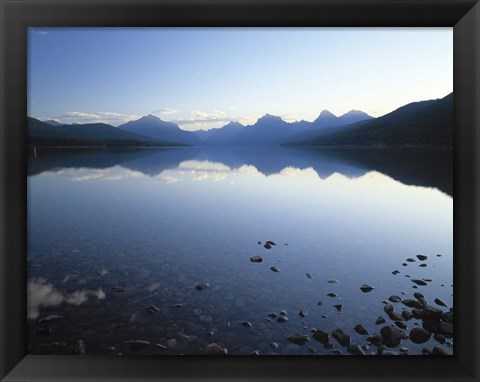 Framed Lake McDonald and the Rocky Mountains, Montana Print