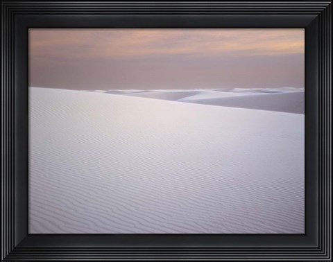 Framed Morning Light at White Sands National Monument, New Mexico Print